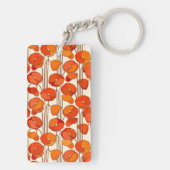 Art Nouveau Poppies Sleutelhanger (achterkant)