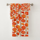 Art Nouveau Poppies Towel Set Bad Handdoek (Insitu)