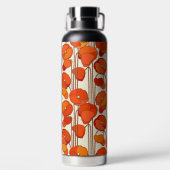 Art Nouveau Poppies Water Bottle Waterfles (Achterkant)