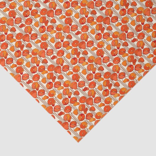 Art Nouveau Poppies Weefpapier Tissuepapier (Detail)