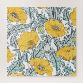 Art nouveau poppy flower pattern   LARGE Legpuzzel
