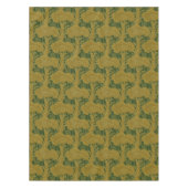 Art Nouveau Poppy Flowers Pattern Tafelkleed (Voorkant)