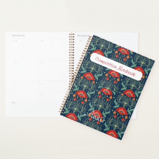 Art Nouveau Poppy Planner (Display)