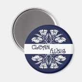 Art Nouveau Poppy Vaatwasser Magneet (Voorkant / Achterkant)