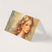 Art Nouveau portrait watercolor Card Kaart (Voorkant)
