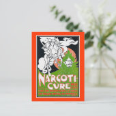 Art Nouveau Poscard: Narcoti-Cure van Will Bradley Briefkaart (Staand voorkant)