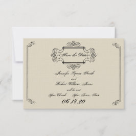 Art Nouveau Posh Bruiloft Save the Date