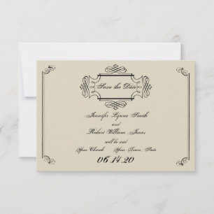 Art Nouveau Posh Bruiloft Save the Date