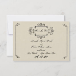 Art Nouveau Posh Bruiloft Save the Date