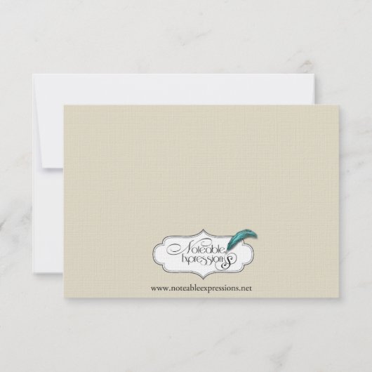 Art Nouveau Posh Bruiloft Save the Date (Achterkant)