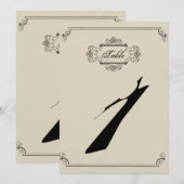 Art Nouveau Posh bruiloft uitnodiging (Voorkant / Achterkant)