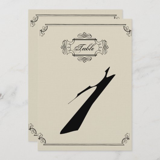 Art Nouveau Posh bruiloft uitnodiging (Voorkant / Achterkant)