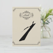 Art Nouveau Posh bruiloft uitnodiging (Staand voorkant)