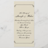 Art Nouveau Posh huwelijksprogramma Programmakaart (Voorkant)