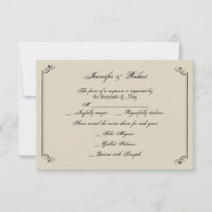 Art Nouveau Posh Huwelijksreactie Kaart