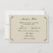 Art Nouveau Posh Huwelijksreactie Kaart (Voorkant)