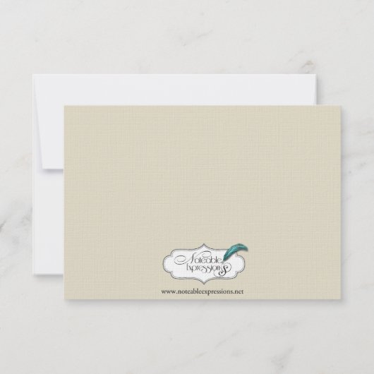 Art Nouveau Posh Huwelijksreactie Kaart (Achterkant)