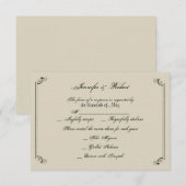 Art Nouveau Posh Huwelijksreactie Kaart (Voorkant / Achterkant)