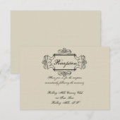 Art Nouveau Posh Wedding Reception Kaart (Voorkant / Achterkant)