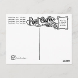 Art Nouveau Post Card back,  Front Briefkaart