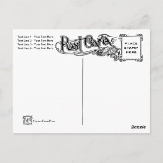Art Nouveau Post Card back, Front Briefkaart