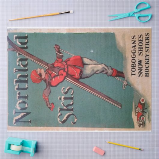 Art Nouveau Poster 24 Ski debetpapier Tissuepapier (Craft)