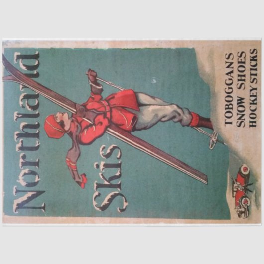 Art Nouveau Poster 24 Ski debetpapier Tissuepapier (Voorkant)