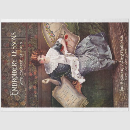 Art Nouveau Poster 26 Ontkoppeling van borduurwerk Tissuepapier (Voorkant)