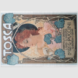 Art Nouveau Poster 29 Woman-ontkoppeling Tissuepapier