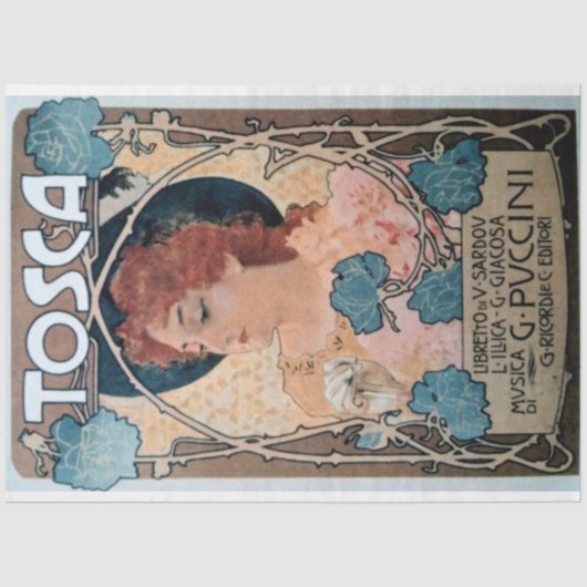 Art Nouveau Poster 29 Woman-ontkoppeling Tissuepapier (Voorkant)