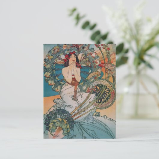 Art Nouveau Poster Briefkaart (Staand voorkant)