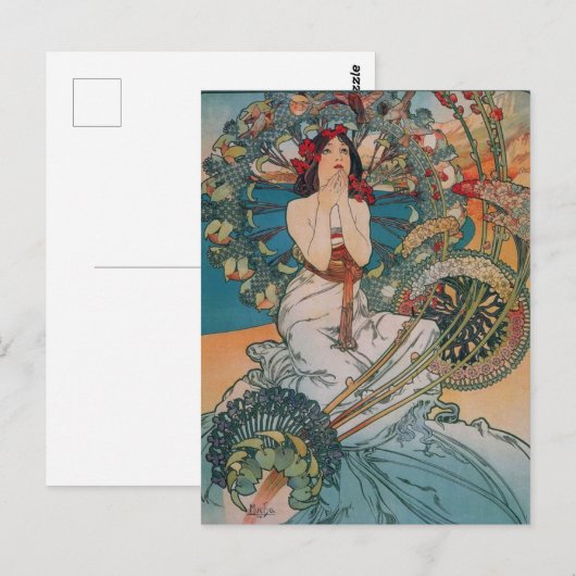 Art Nouveau Poster Briefkaart (Voorkant / Achterkant)