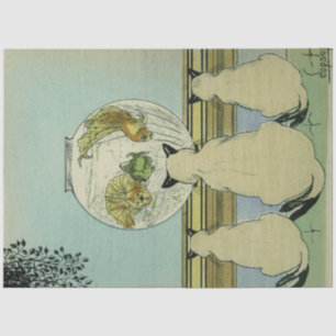 Art Nouveau Poster Cats Decoupage Tissue Paper Tissuepapier