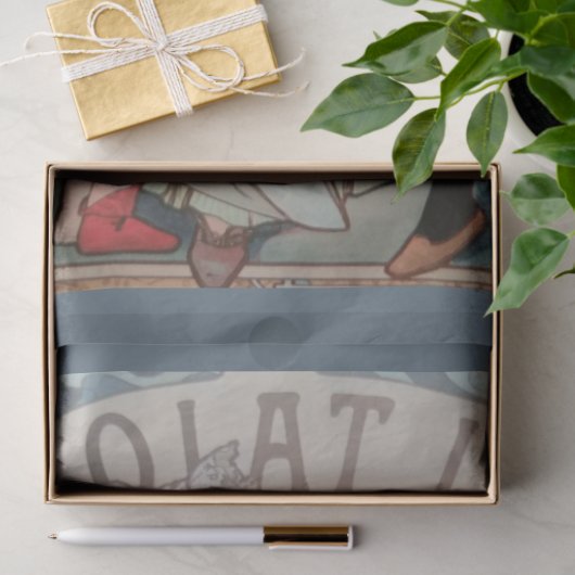 Art Nouveau Poster Chocolate 16 Decoupage Tissuepapier (Geschenk)