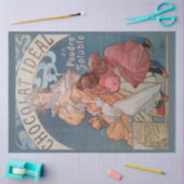 Art Nouveau Poster Chocolate 16 Decoupage Tissuepapier (Craft)