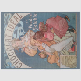 Art Nouveau Poster Chocolate 16 Decoupage Tissuepapier