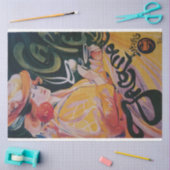 Art Nouveau Poster Lady Decoupage Tissuepapier (Craft)