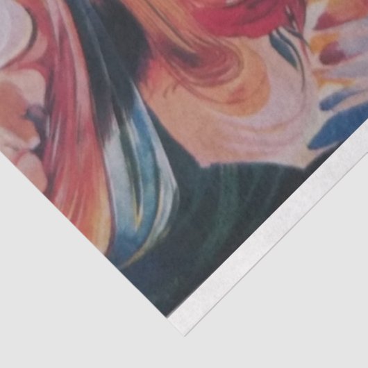 Art Nouveau Poster Lady Decoupage Tissuepapier (Detail)