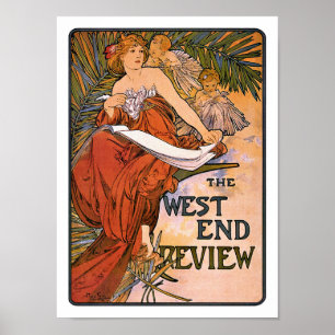 Art Nouveau Poster: Mucha - West End Review Poster