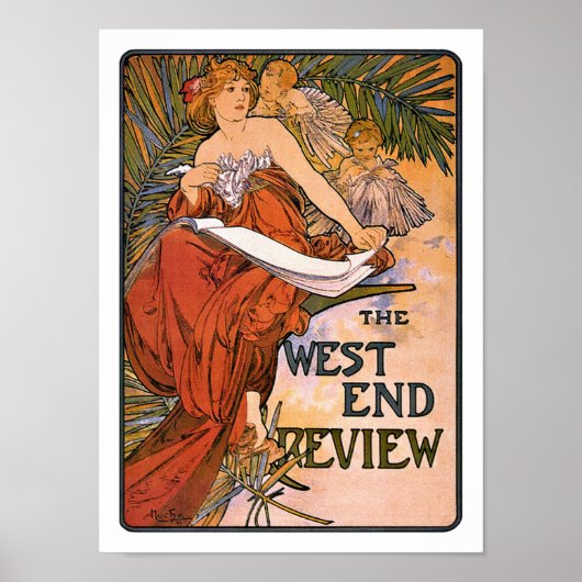 Art Nouveau Poster: Mucha - West End Review Poster (Voorkant)