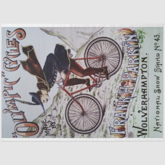 Art Nouveau Poster Olympische Cyclus Ontkoppeling Tissuepapier (Voorkant)