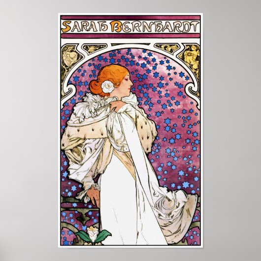  Art Nouveau Poster Print van Mucha (detail) (Voorkant)
