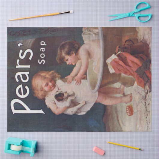 Art Nouveau Poster Soap Children Ontkoppeling Tissuepapier (Craft)