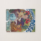 Art Nouveau poster van Alphonse Mucha Beer Girl Legpuzzel (Horizontaal)