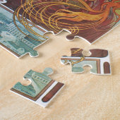 Art Nouveau poster van Alphonse Mucha Beer Girl Legpuzzel (Zijkant)