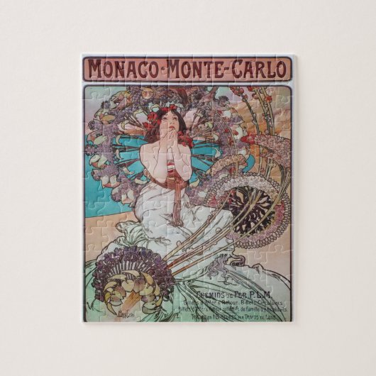 Art Nouveau Poster van Alphonse Mucha Monaco Girl Legpuzzel (Verticaal)