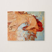 Art Nouveau Poster van Alphonse Mucha - Summer Gir Legpuzzel (Horizontaal)