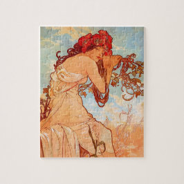 Art Nouveau Poster van Alphonse Mucha - Summer Gir Legpuzzel