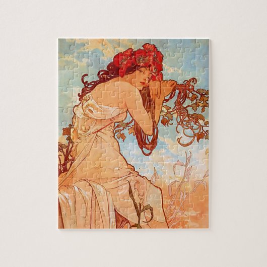 Art Nouveau Poster van Alphonse Mucha - Summer Gir Legpuzzel (Verticaal)