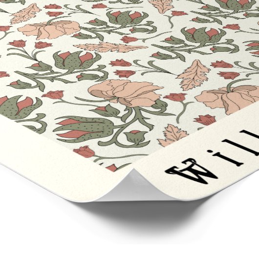 Art nouveau poster William Morris  bloemen (Hoek)